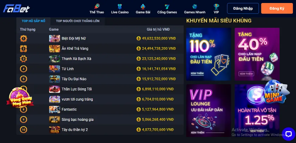 Banner hoàn trả thể thao VA88